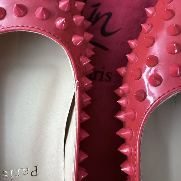 Christian Louboutin Red Studded flats - Picture 9 of 13